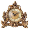 Ornate Elegance: Gilded Retro Desk Clock for Luxurious Spaces