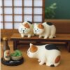Adorable Miniature Snoozing Cat Figurines - Trio of Whimsy